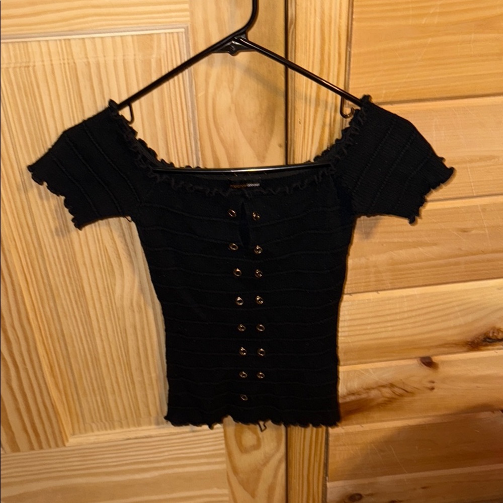 Ambiance Black Knit Top
